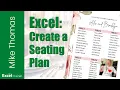 Excel Create a Seating Plan for a Party or Dinner Uses Filter Function - 365 Only