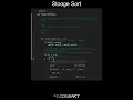 Stooge Sort Code in Python Sorting Algorithms Python Coding Tutorial Python Coding Interview