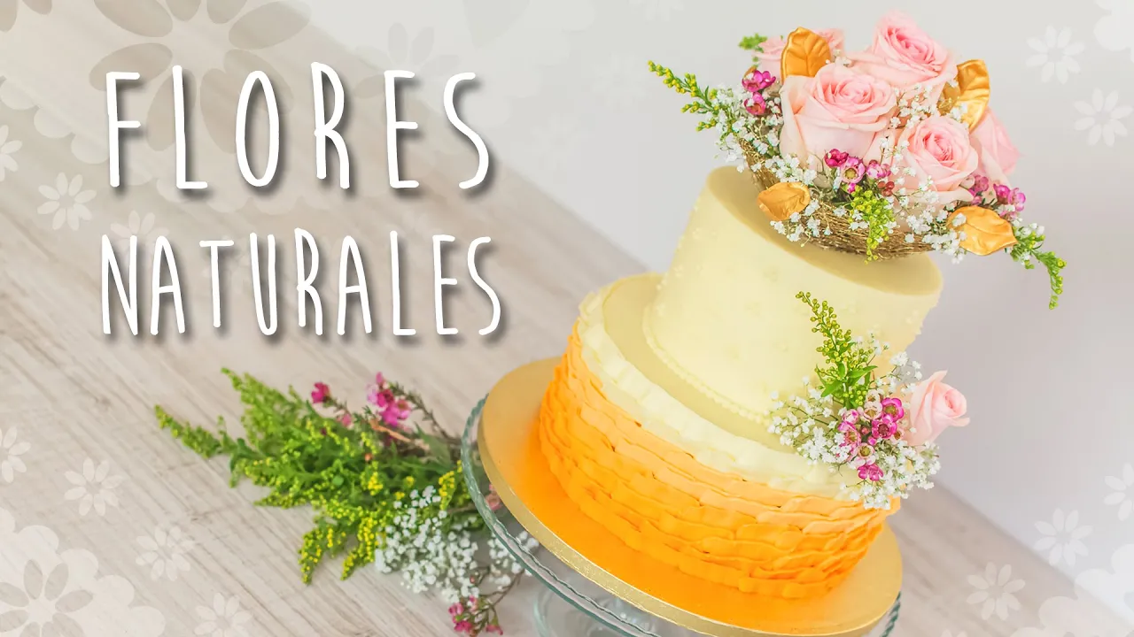 Decoracin de tarta con flores naturales   Quiero Cupcakes!