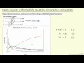 Batch Reactor with Multiple Reactions Interactive Simulation