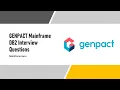 GENPACT Mainframe DB2 Interview Questions and Answers for Fresher Experienced Mainframe Guru