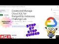 Create and Manage Cloud SQL for PostgreSQL Instances Challenge Lab GSP355 Explained