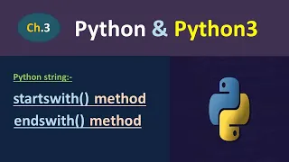 Python Tutorial for Beginners in Hindi startswith and endswith Method in Python String in Python
