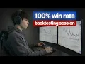 100 Winrate Backtesting Session With My PCP Strategy Raw Footage