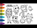 Gabby s Dollhouse All Characters Drawing Painting Coloring For Kids and Toddlers - Child Art
