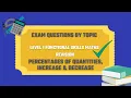 Percentage of Quantities Increase and Decrease Exam Questions Level 1 Functional Skills Maths