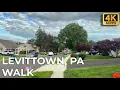 Windy Day Walk in Levittown Pennsylvania 4K 60FPS