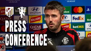 Michael Carrick & Leny Yoro Pre-Atletico de Madrid | Press Conference | UEFA Champions League
