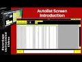 Introduction to the AutoList Screen in RazorGage Autolist Software