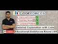 Educational Codeforces Round 169 B Game with Doors C Splitting Items D Colored Portals