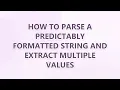 How to parse a predictably formatted string and extract multiple values