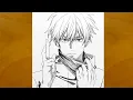 How to Draw Gojo Satoru Step by Step Easy Anime Drawing Tutorial Stunning Pencil Art