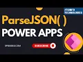 How to Parse JSON in Power Apps and Display Data in Gallery Parse JSON in Power Apps Tutorial