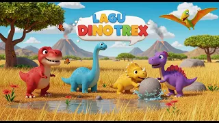 dino song trex badannya besar tangannya kecil lagu anak lucu viral dinosaurus