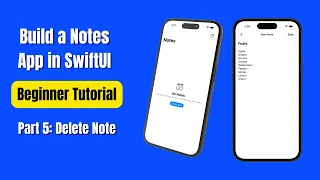 Build a Notes App in SwiftUI Beginner Tutorial Part Delete Note