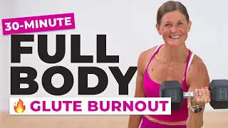 30-Minute Full Body Dumbbell SHRED | No Jumping, Arms, Legs, Abs, Cardio