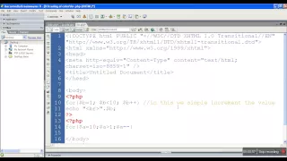 PHP Tutorial in Hindi 14 - For Loop with Example