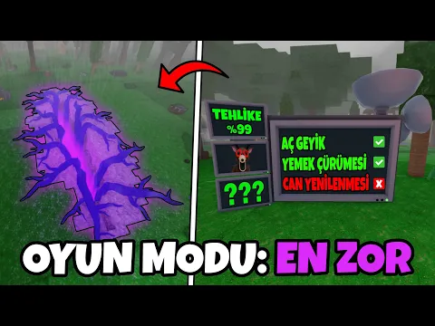 Video Thumbnail: EN ZOR MODDA OYUNU BİTİRDİM! 😨🔥 EFSANE GÜNCELLEME AMA ÇOK ZOR! 💀⚡ - Roblox Ormanda 99 Gece 🌲🌙