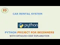 PY1 - Python Programming Project For Beginners Car Rental System With Detailed Explanation
