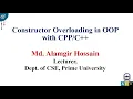 OOP C -09 Constructor overloading in object-oriented programming with