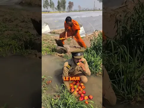 IL PIÈGE LE POLICIER AVEC DES POMMES POUR VOLER TOUTE L'EAU ! 😱🍎