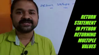 return statement in Python Programming returning multiple values
