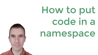 PHP namespaces How to put code in a namespace in PHP