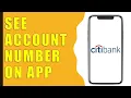 How to find CitiBank Account Number and Routing Number on App