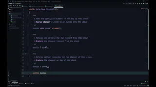 Java Stack ADT Array Stack Implementation of Stack