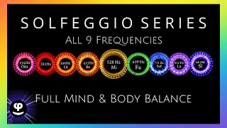 Deep Sleep All 9 Solfeggio Frequencies Black Screen Binaural Beats 