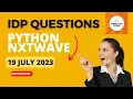 Python IDP Questions CCBP Nxtwave How to crack IDP