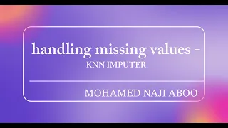 Data Preprocessing - Handling Missing Values