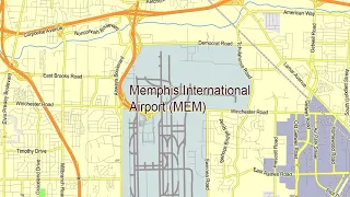 Memphis Tennessee US editable layered PDF Vector Map