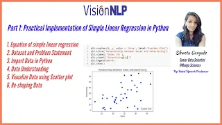 Part 1 Practical Implementation of Simple Linear Regression in Python VisionNLP
