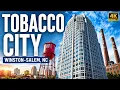 Winston-Salem The North Carolina City Tobacco Built 4K Aerial Documentary