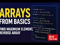 Arrays in C C Java Python Find Maximum Reverse Array Beginner-Friendly Tutorial