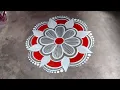 Beautiful round alpona design Simple round alpona design for Laxmi Puja Unique Rangoli design