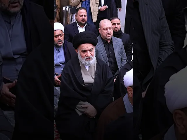 ⁣المتولي الشرعي للعتبة العباسية المقدسة يشارك في مراسم تشييع السيد هادي السيستاني في النجف الأشرف