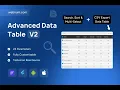 FlutterFlow Advanced Data Table Widget Search Sort CSV Export
