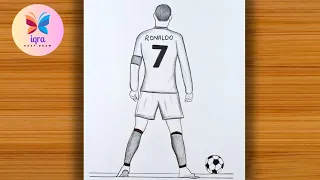 beautiful cristiano ronaldo pencil sketch drawing for beginners football player sketch drawing
