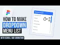 Dropdown Menu with Scroll Animation Figma Interactive Components