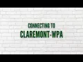 Connecting to Claremont-WPA