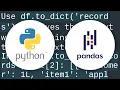 Pandas DataFrame to List of Dictionaries