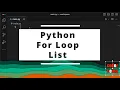 Python For Loop with List