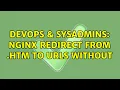DevOps SysAdmins nginx redirect from htm to urls without