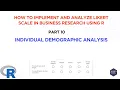 Part 10 Individual Demographic Profile Plots and Visualizations in R