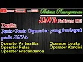 JAVA Jenis Jenis Operator yang terdapat pada JAVA
