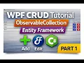 WPF CRUD Tutorial Part 1 Stack and Grid Panel ObservableCollection Explained with DataGrid