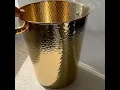 Download Lagu Wine Ice Bucket Wine Barrel Large Ice Wine Barrel Barrel Handle Gold Plated Water Ripple Design