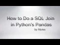 How to do a SQL Inner Join in Python Pandas